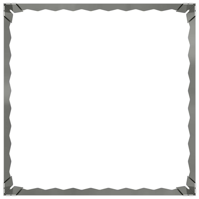Margine pentru gazon 4 pcs 60 x 60 x 20 cm Oțel Argintiu WALTI