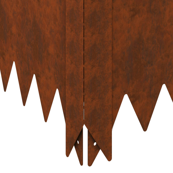 Margine pentru gazon 60 x 60 x 20 cm Oțel Ruginit WALTI