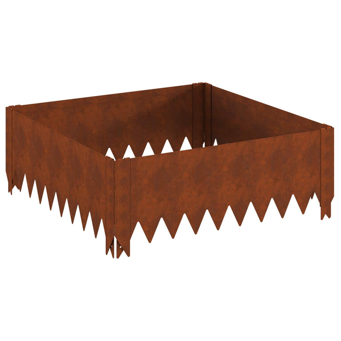 Margine pentru gazon 60 x 60 x 20 cm Oțel Ruginit WALTI