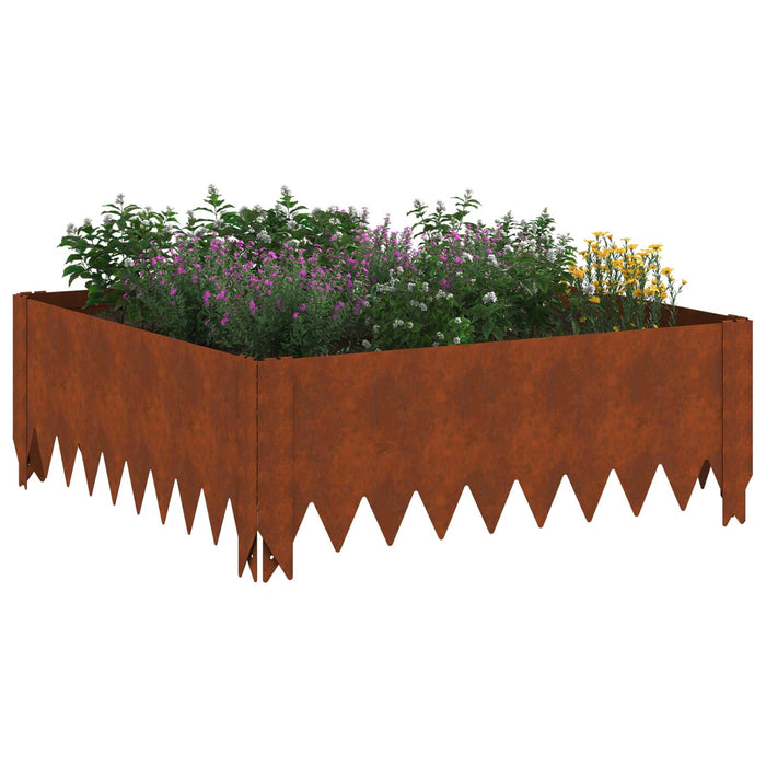 Margine pentru gazon 60 x 60 x 20 cm Oțel Ruginit WALTI