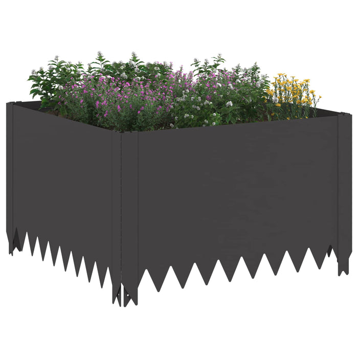 Margine pentru gazon 60 x 60 x 35 cm Oțel Negru - WALTI WALTI