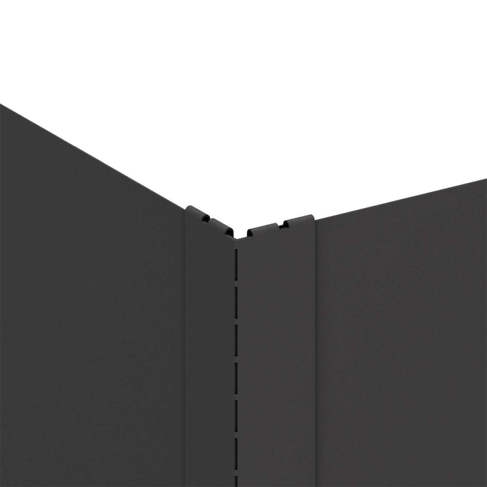 Margine pentru gazon 4 pcs 60 x 60 x 35 cm Oțel Negru WALTI