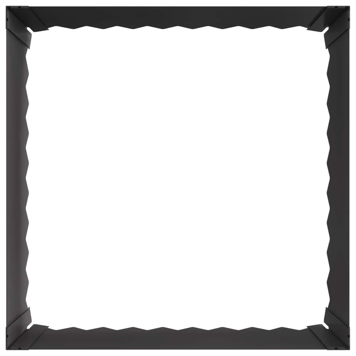 Margine pentru gazon 4 pcs 60 x 60 x 35 cm Oțel Negru WALTI