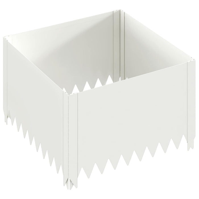 Margine pentru gazon 60 x 60 x 35 cm Oțel Alb - WALTI WALTI