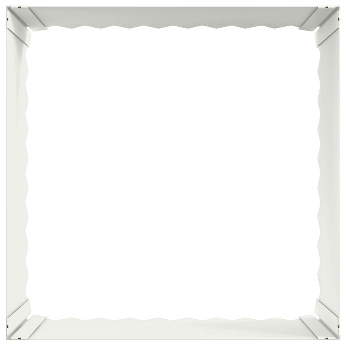 Margine pentru gazon 60 x 60 x 35 cm Oțel Alb - WALTI WALTI