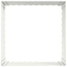 Margine pentru gazon 4 buc. 60 x 60 x 35 cm Oțel Alb - WALTI WALTI
