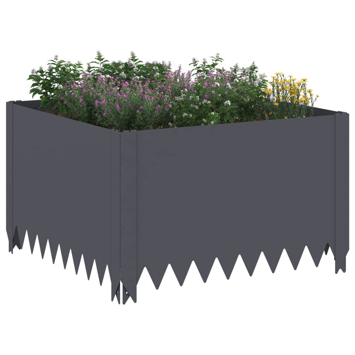 Margine pentru gazon 60 x 60 x 35 cm Oțel Antracit - WALTI WALTI