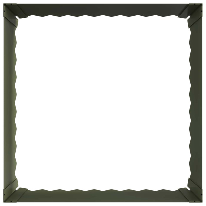 Margine pentru gazon 60 x 60 x 35 cm Oțel Verde măsliniu - WALTI WALTI