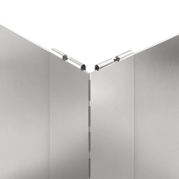 Margine pentru gazon 4 buc. 60 x 60 x 35 cm Oțel Argintiu - WALTI WALTI