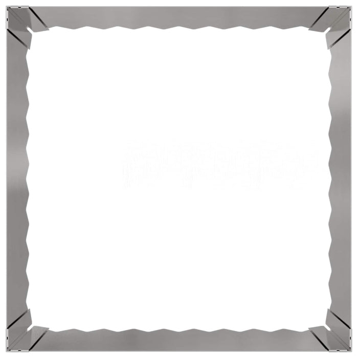 Margine pentru gazon 4 buc. 60 x 60 x 35 cm Oțel Argintiu - WALTI WALTI