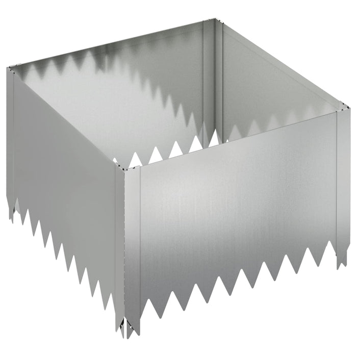Margine pentru gazon 60 x 60 x 35 cm Oțel Argintiu WALTI