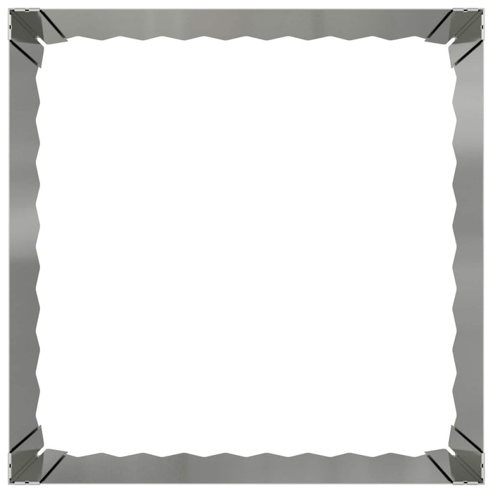 Margine pentru gazon 60 x 60 x 35 cm Oțel Argintiu WALTI