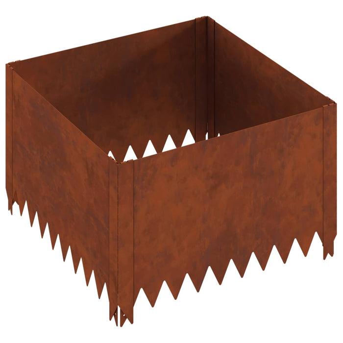 Margine pentru gazon 60 x 60 x 35 cm Oțel Ruginit WALTI