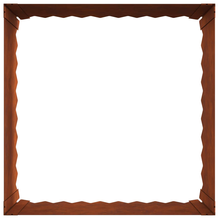 Margine pentru gazon 60 x 60 x 35 cm Oțel Ruginit WALTI