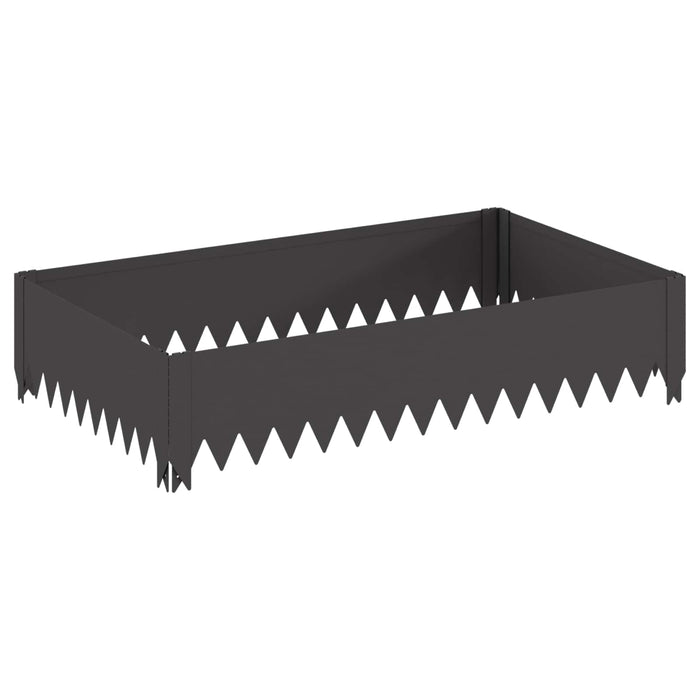 Margine pentru gazon 100 x 60 x 20 cm Oțel Negru - WALTI WALTI
