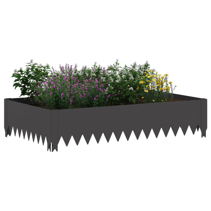 Margine pentru gazon 100 x 60 x 20 cm Oțel Negru - WALTI WALTI
