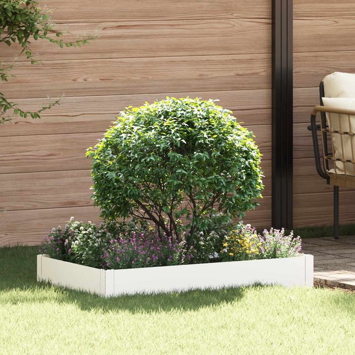 Margine pentru gazon 100 x 60 x 20 cm Oțel Alb - WALTI WALTI