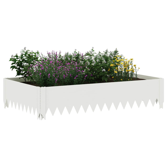 Margine pentru gazon 100 x 60 x 20 cm Oțel Alb - WALTI WALTI