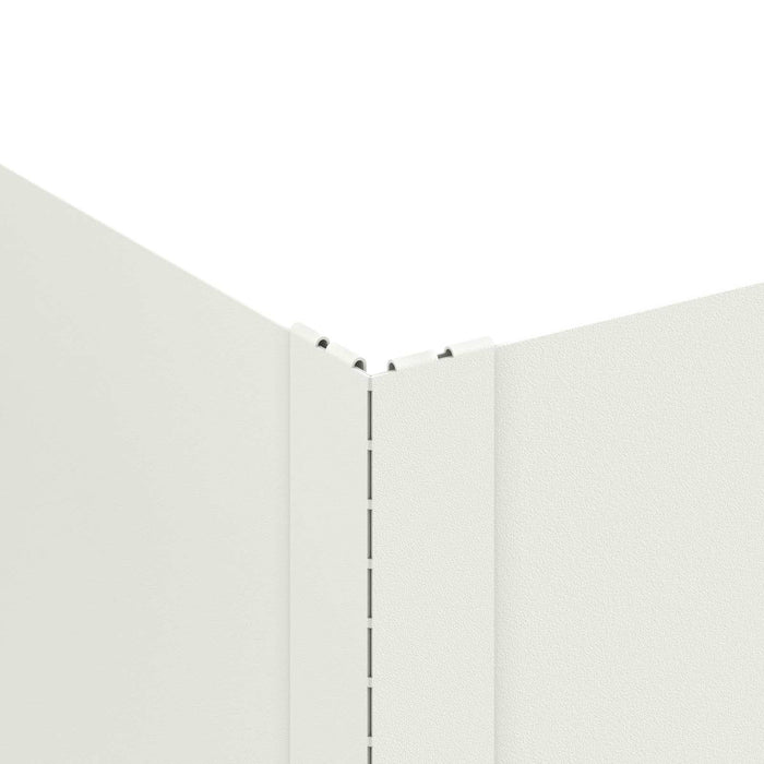 Margine pentru gazon 4 buc. 100 x 60 x 20 cm Oțel Alb - WALTI WALTI