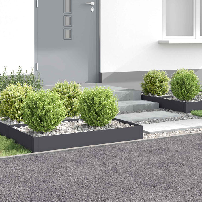 Margine pentru gazon 4 buc. 100 x 60 x 20 cm Oțel Antracit - WALTI WALTI