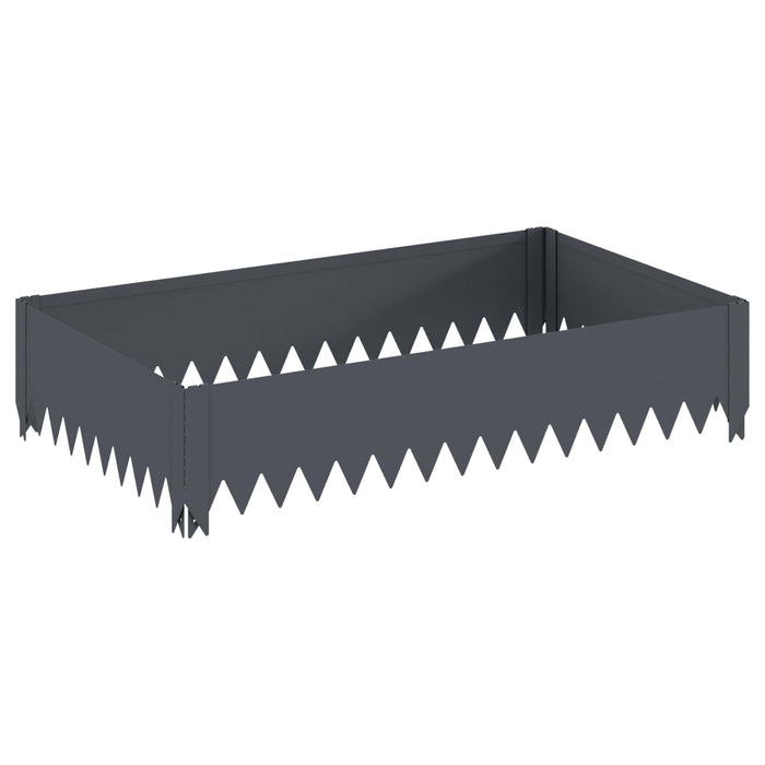 Margine pentru gazon 4 buc. 100 x 60 x 20 cm Oțel Antracit - WALTI WALTI