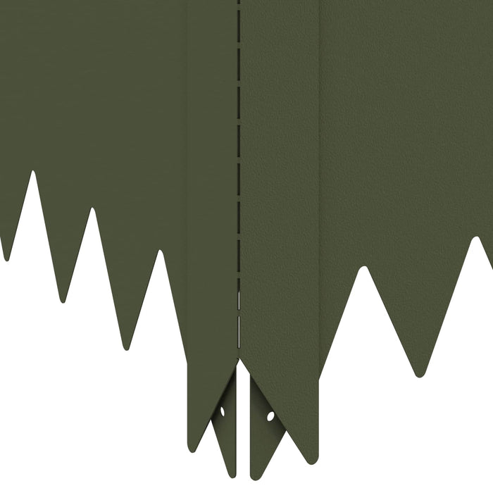 Margine pentru gazon 100 x 60 x 20 cm Oțel Verde măsliniu - WALTI WALTI