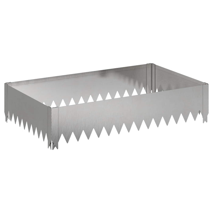 Margine pentru gazon 100 x 60 x 20 cm Oțel Argintiu - WALTI WALTI