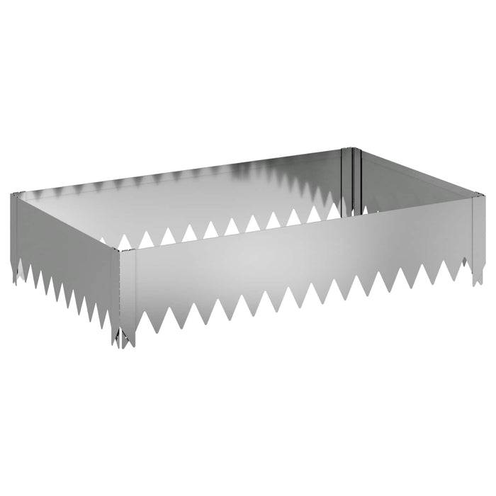 Margine pentru gazon 100 x 60 x 20 cm Oțel Argintiu WALTI