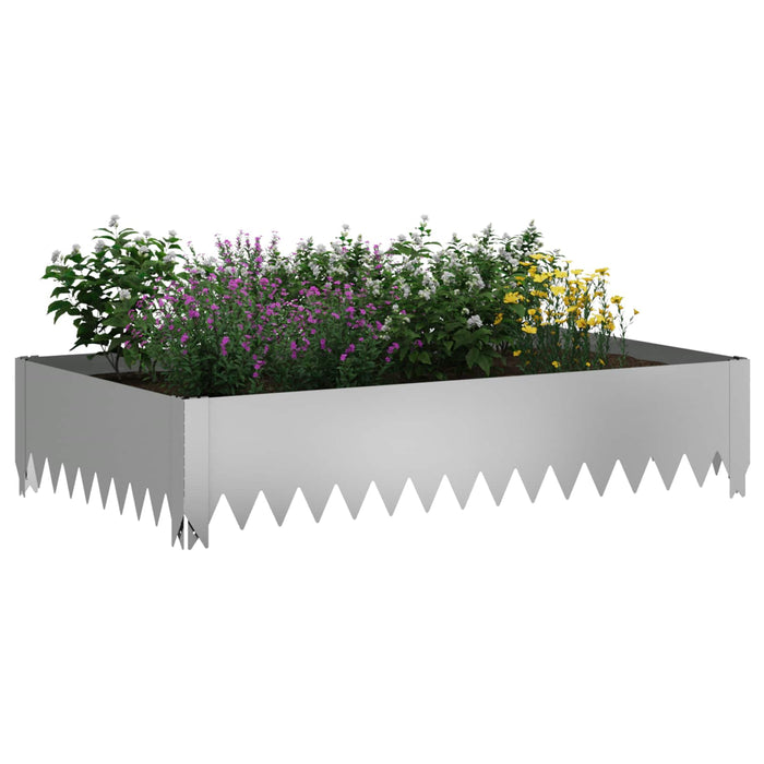 Margine pentru gazon 100 x 60 x 20 cm Oțel Argintiu WALTI