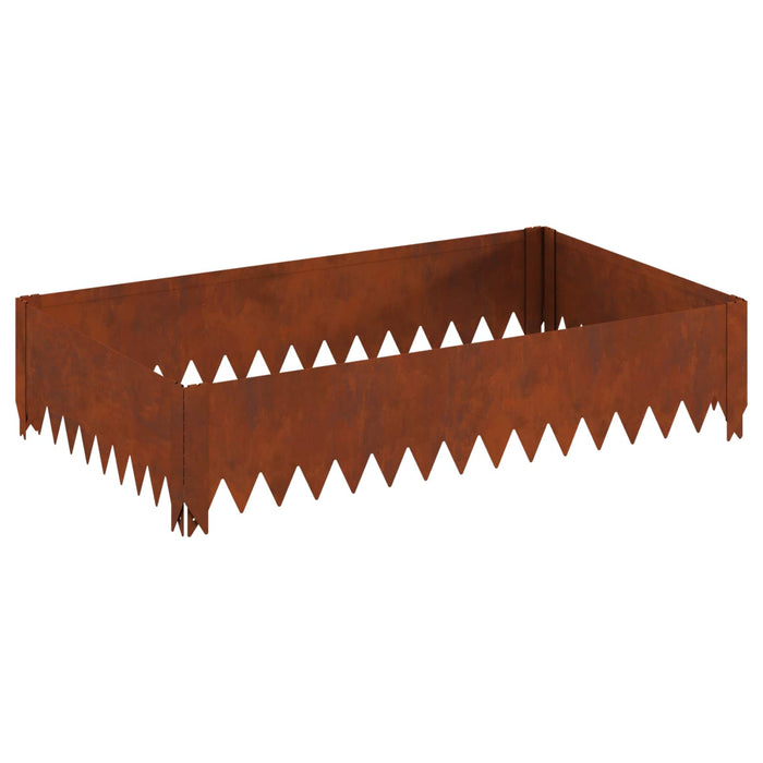 Margine pentru gazon 100 x 60 x 20 cm Oțel Ruginit WALTI