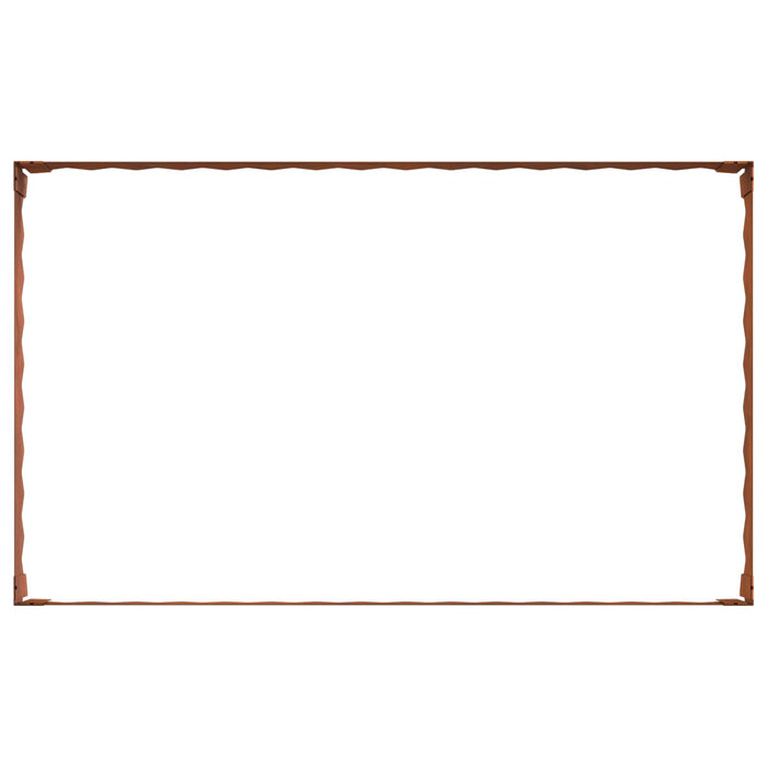Margine pentru gazon 4 pcs 100 x 60 x 20 cm Oțel Ruginit WALTI