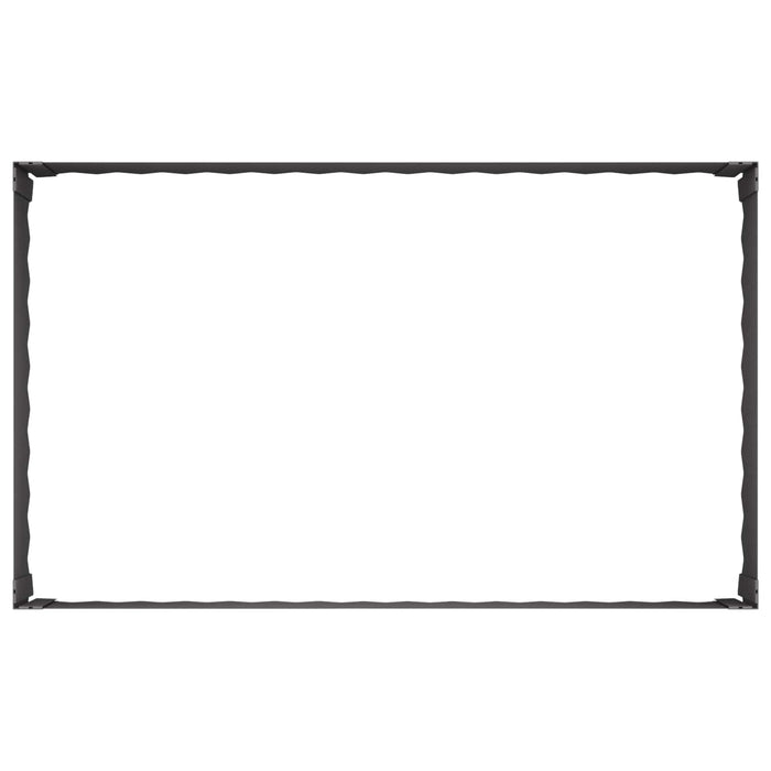 Margine pentru gazon 4 buc. 100 x 60 x 35 cm Oțel Negru - WALTI WALTI