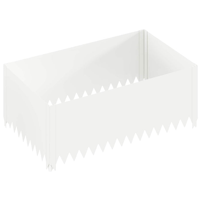 Margine pentru gazon 100 x 60 x 35 cm Oțel Alb - WALTI WALTI