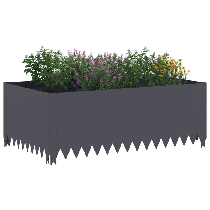 Margine pentru gazon 100 x 60 x 35 cm Oțel Antracit - WALTI WALTI