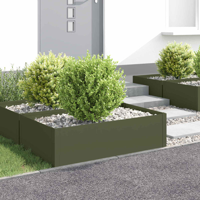 Margine pentru gazon 4 buc. 100 x 60 x 35 cm Oțel - WALTI WALTI