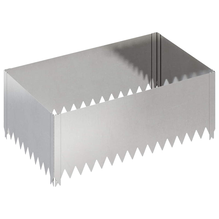 Margine pentru gazon 100 x 60 x 35 cm Oțel Argintiu - WALTI WALTI