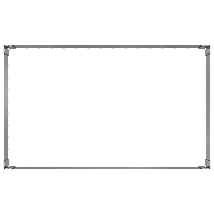 Margine pentru gazon 4 pcs 100 x 60 x 35 cm Oțel Argintiu WALTI
