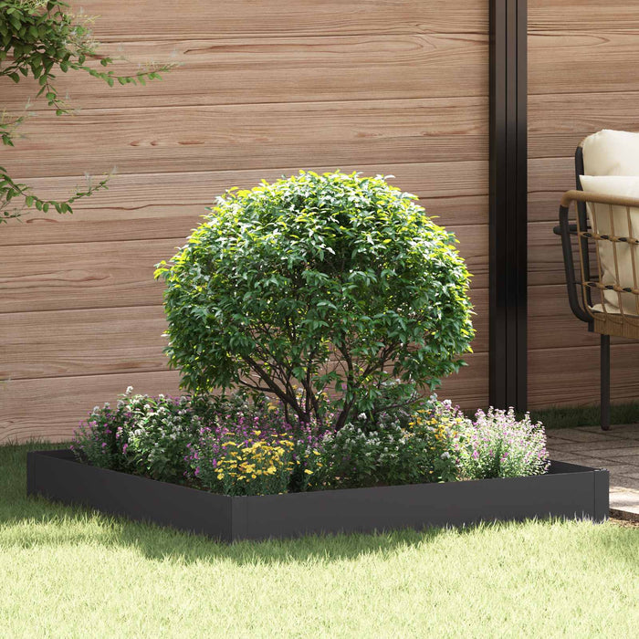 Margine pentru gazon 100 x 100 x 20 cm Oțel Negru - WALTI WALTI
