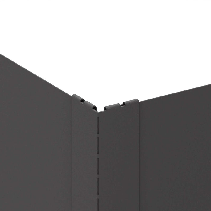 Margine pentru gazon 4 pcs 100 x 100 x 20 cm Oțel Negru WALTI