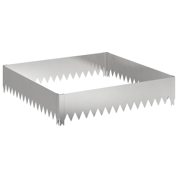Margine pentru gazon 100 x 100 x 20 cm Oțel Argintiu WALTI