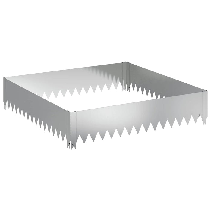 Margine pentru gazon 100 x 100 x 20 cm Oțel Argintiu WALTI