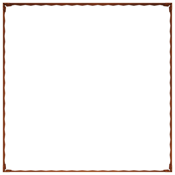 Margine pentru gazon 100 x 100 x 20 cm Oțel Ruginit WALTI