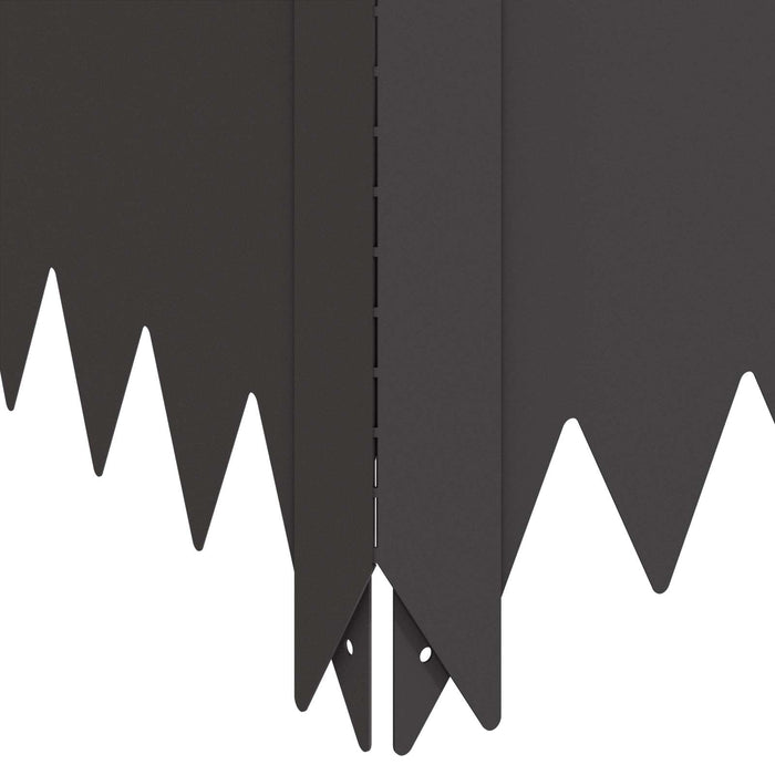 Margine pentru gazon 100 x 100 x 35 cm Oțel Negru - WALTI WALTI