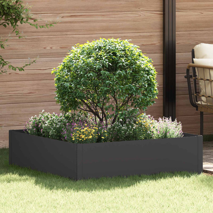 Margine pentru gazon 100 x 100 x 35 cm Oțel Negru - WALTI WALTI