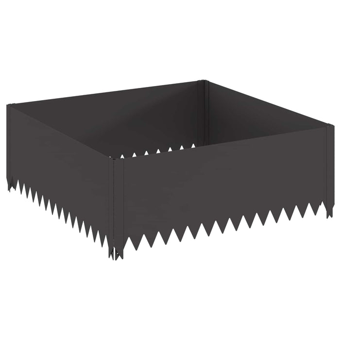 Margine pentru gazon 100 x 100 x 35 cm Oțel Negru - WALTI WALTI