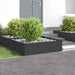 Margine pentru gazon 4 buc. 100 x 100 x 35 cm Oțel Negru - WALTI WALTI