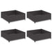 Margine pentru gazon 4 buc. 100 x 100 x 35 cm Oțel Negru - WALTI WALTI