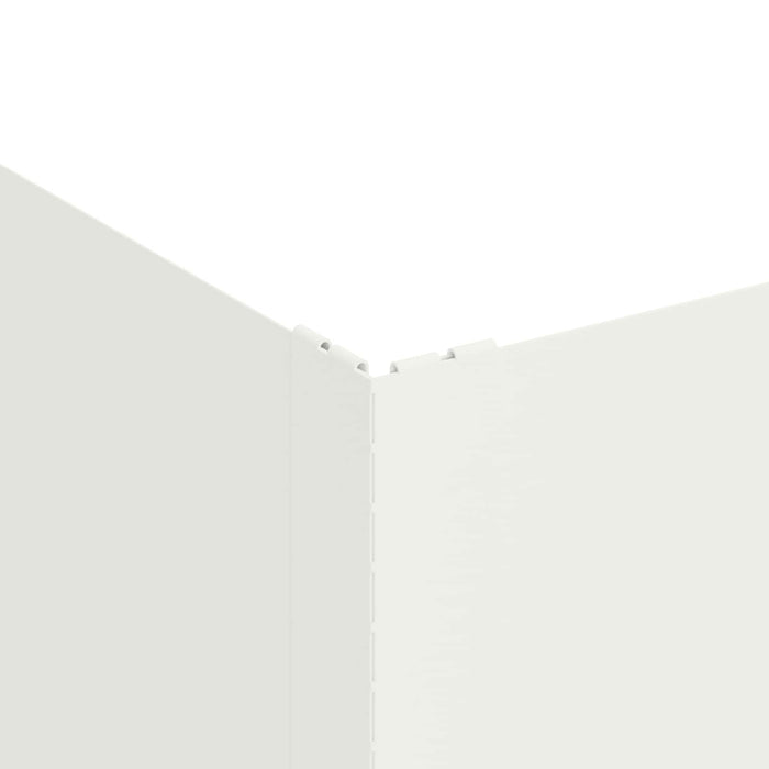 Margine pentru gazon 4 buc. 100 x 100 x 35 cm Oțel Alb - WALTI WALTI
