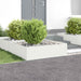 Margine pentru gazon 4 buc. 100 x 100 x 35 cm Oțel Alb - WALTI WALTI