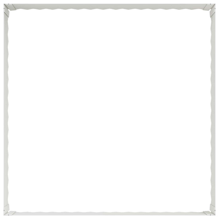 Margine pentru gazon 4 buc. 100 x 100 x 35 cm Oțel Alb - WALTI WALTI